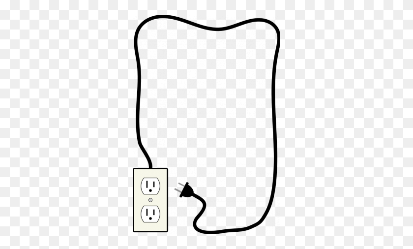 300x446 Vector Drawing Of Electricity Plug - Plug Clipart