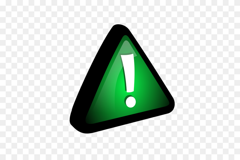 481x500 Векторный Рисунок Восклицательного Знака В Зеленом Треугольнике Общественности - Восклицательный Знак Клипарт