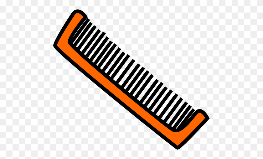 500x447 Vector Drawing Of Hair Comb - Toiletries Clipart