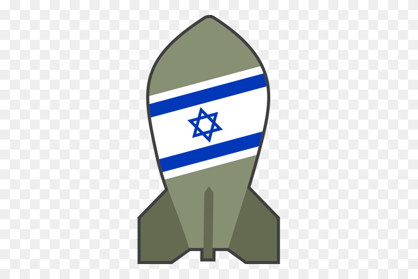 287x500 Vector Drawing Of Hypothetical Israeli Nuclear Bomb Public - Israel Clipart