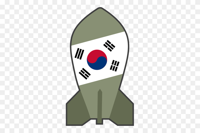 287x500 Векторный Рисунок Гипотетической Общественной Ядерной Бомбы Южной Кореи - Ядерный Клипарт