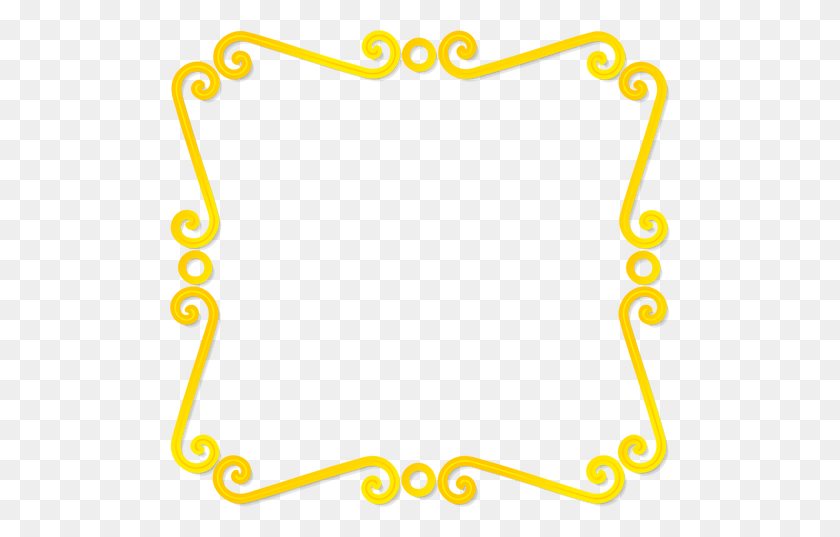 500x477 Dibujo Vectorial De Marco De Espejo Dorado Delgado - Bordes Dorados Png