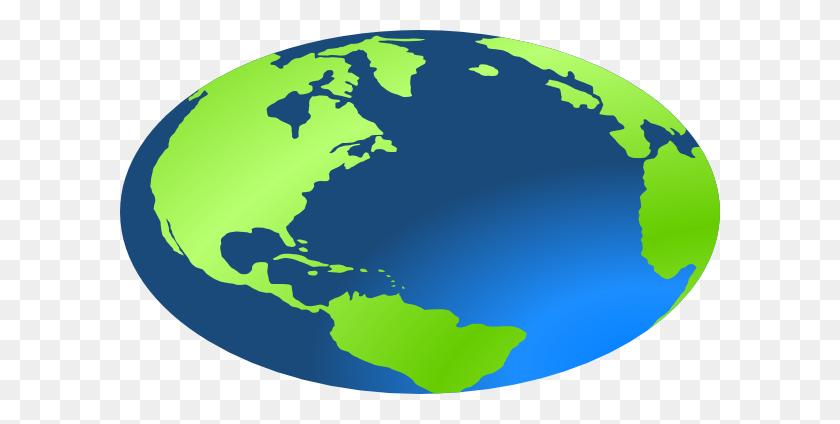 600x364 Vector Earth Oval Stretch Png, Clip Art For Web - Globe Clipart Transparent