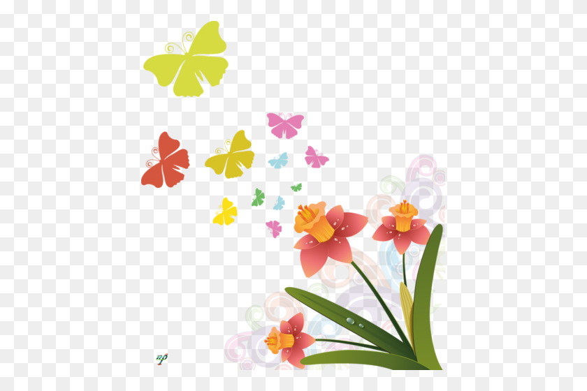435x500 Gráficos Vectoriales - Flower Power Clipart
