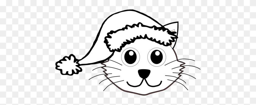 477x284 Vector Graphics Art Scalable Clip Coloring Book - Cat Face Clipart Black And White