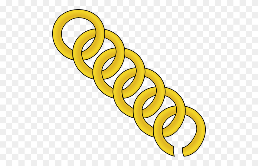 500x480 Vector Graphics Of Golden Chain - Shackles Clipart