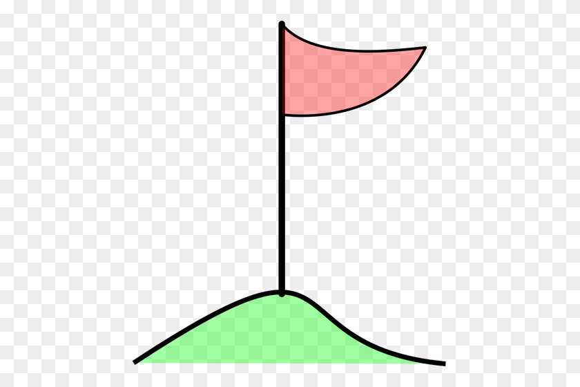 459x500 Vector Graphics Of Golf Flag - Golf Ball On Tee Clipart