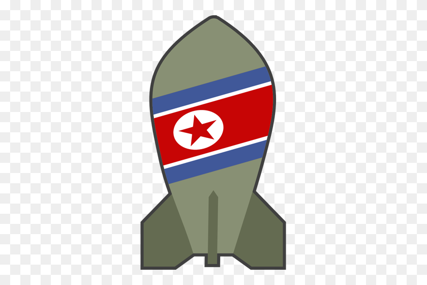 287x500 Vector Graphics Of Hypothetical North Korean Nuclear Bomb Public - Korea Clipart