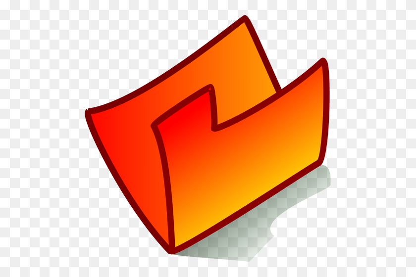 497x500 Vector Graphics Of Orange Pc Folder Icon - Storage Unit Clipart