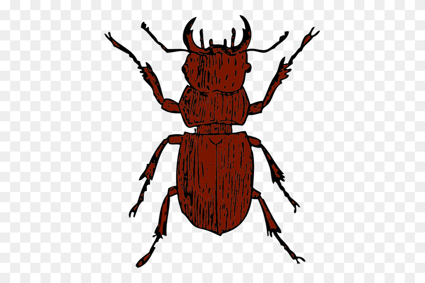 427x500 Vector Graphics Of Stag Beetle - Scarab Beetle Clipart