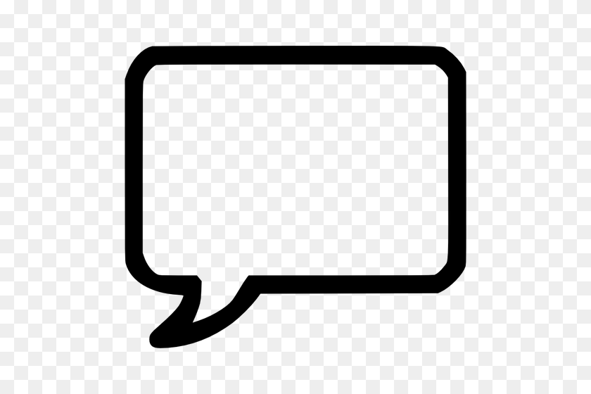 500x500 Vector Graphics Of Thick Line Speech Bubble - Thick Line PNG