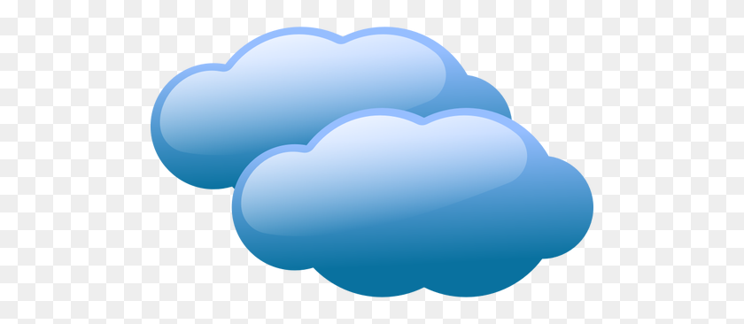 500x306 Vector Illustration Of Weather Forecast Color Symbol For Cloudy - Cloudy Sky PNG