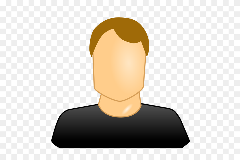 500x500 Vector Image Of Blank Face Male User Icon - Blank Face Clipart