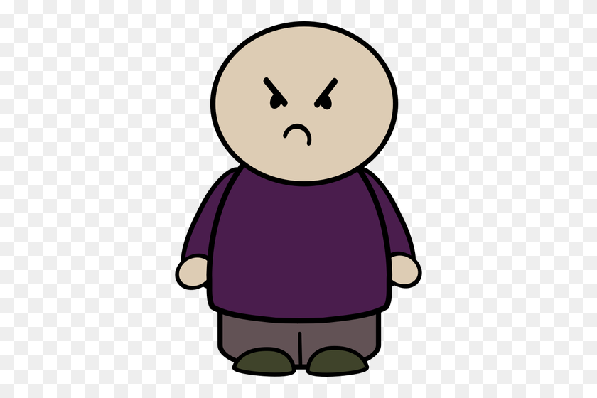 348x500 Vector Image Of Chubby Girl Character With Mad Expression Public - Angry Girl Clipart