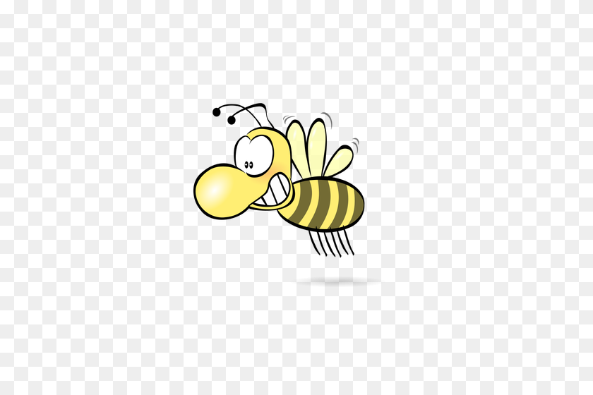 353x500 Vector Image Of Comic Honey Bee - Honey Badger Clipart