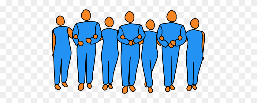 500x277 Vector Image Of Interlinked Business People - People Vector PNG