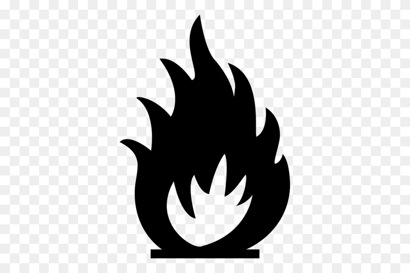 350x500 Vector Image Of International Fire Warning Symbol - Fire Vector PNG