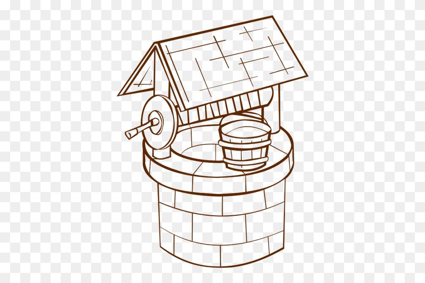 380x500 Vector Image Of Role Play Game Map Icon For A Wishing Well - Role Play Clipart