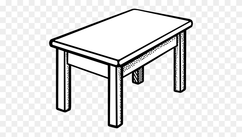 500x416 Vector Image Of Simple Rectangular Shape Table Line Art Public - Shapes Black And White Clipart