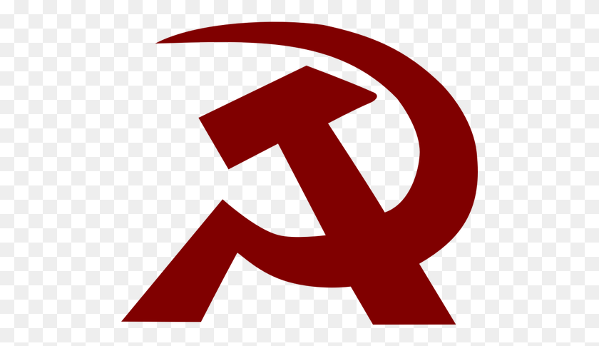 500x425 Vector Image Of Tilted Thick Hammer And A Sickle Sign Public - Socialism Clipart