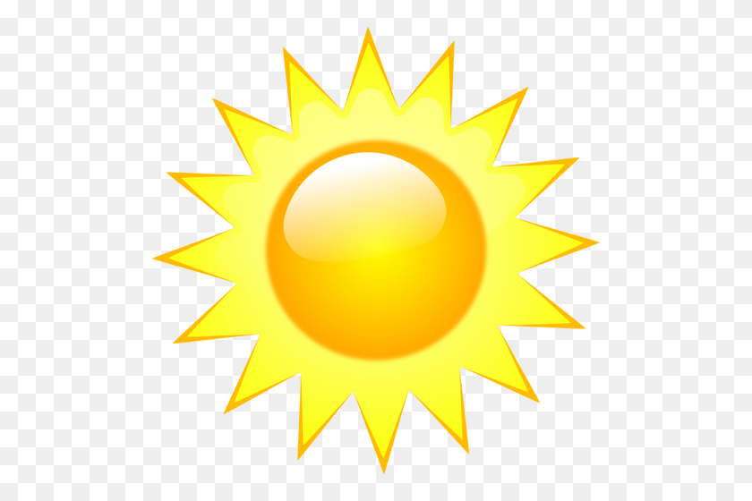 500x500 Векторное Изображение Символа Цвета Прогноза Погоды Для Солнечного Неба - Отчет О Погоде Клипарт