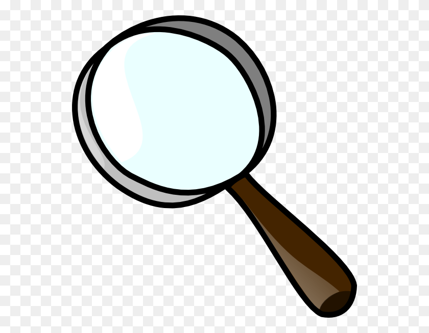 558x593 Vector Magnifying Glass Clipart - Spyglass Clipart