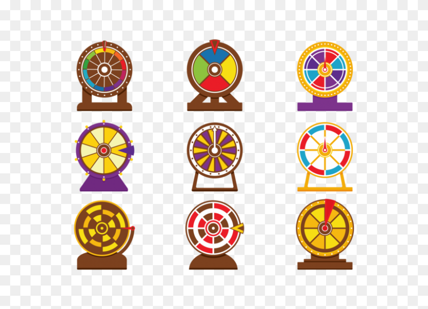 800x560 Vector Spinning Wheel Game - Spinning Wheel Clipart