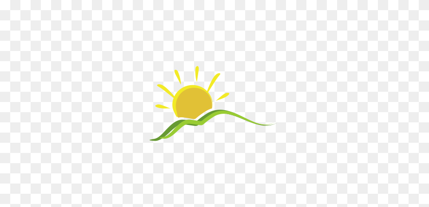 389x346 Векторный Логотип Кисти С Солнцем И Горами Скачать Художественные Логотипы Векторные Логотипы - Логотип Горы Png