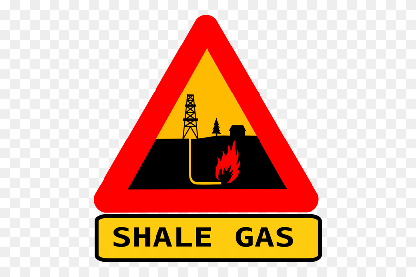 461x500 Vector Warning Sign For Shale Gas Fracking - Fracking Clipart