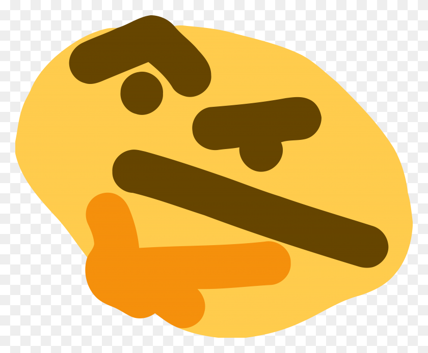 7792x6343 Vectorized Thonk Thinking - Thonk PNG