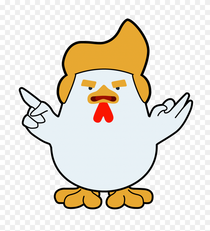 1054x1168 Vectorized Trump Chicken The Donald - Trump Hat PNG