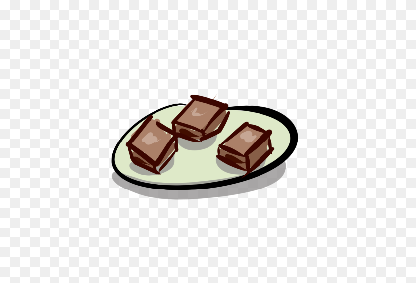 512x512 Коробка Ресурсов Ви, Пирожные И Другие Липкие Шоколадные Конфеты - Брауни Png