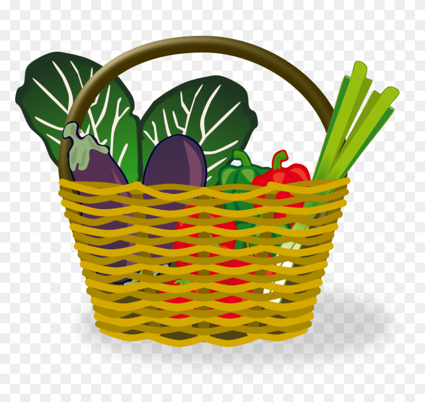 800x755 Vegetable Basket Cliparts - Fruit And Veg Clipart