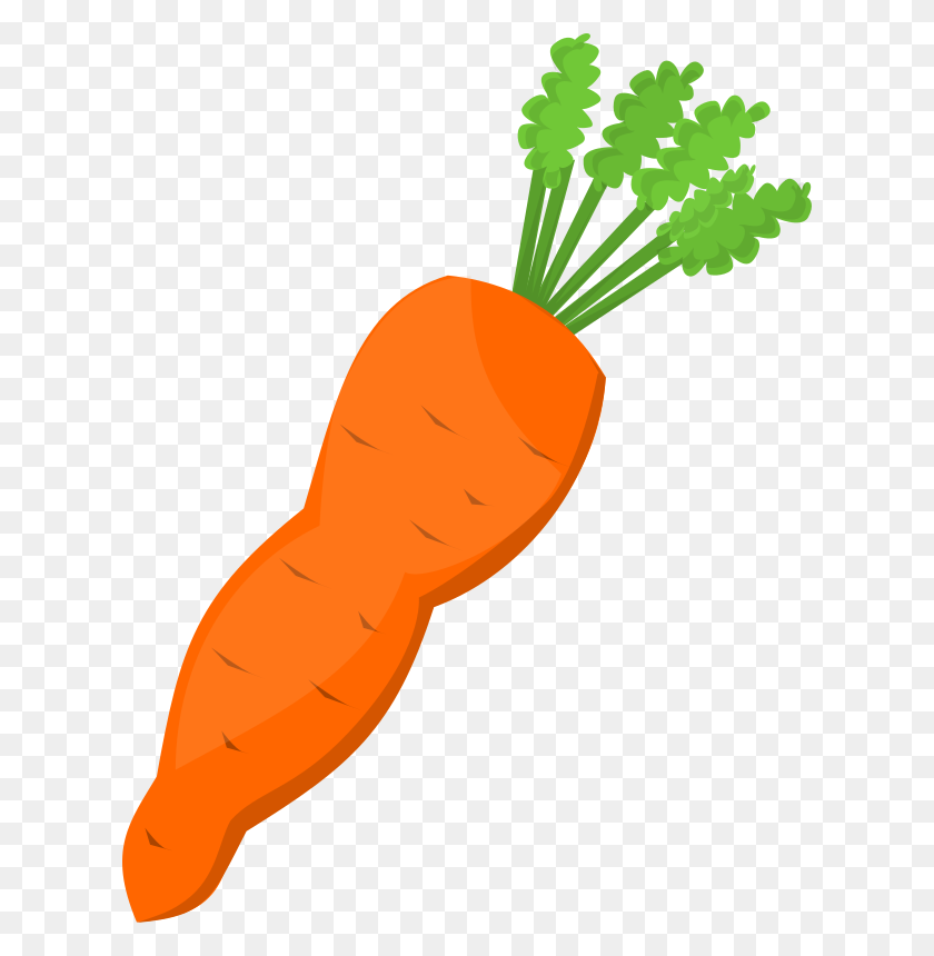 620x800 Vegetable Clipart Carrot Nose - Vegetables Clipart Black And White