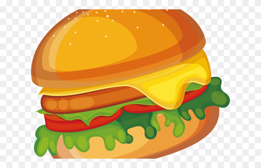 640x480 Veggie Burger Clipart Juicy - Burger Bun Clipart