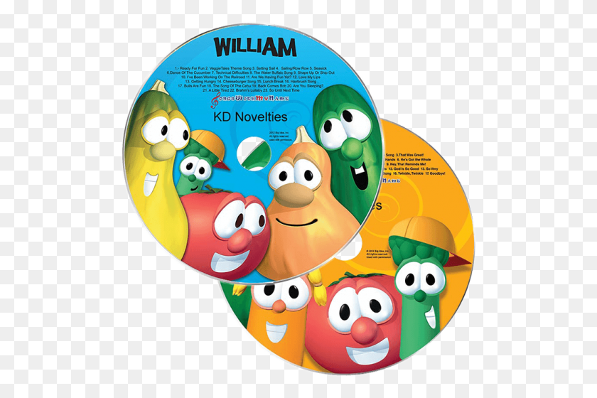 500x500 Veggie Tales Personalized Children's Music Cds Set - Veggie Tales Clipart