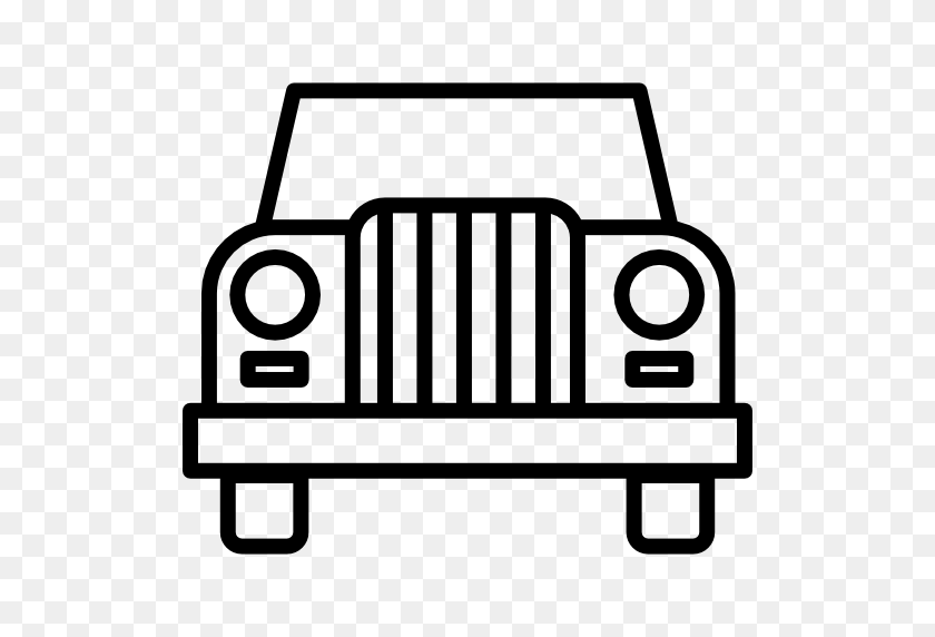 512x512 Vehículo, Automóvil, Automóvil, Transporte, Icono De Viaje - Jeep Wrangler Clipart
