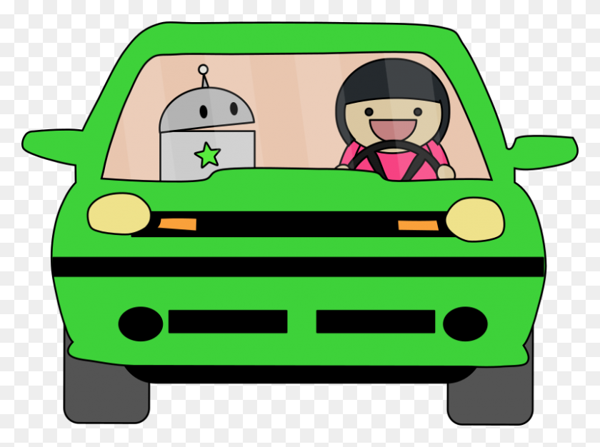 800x581 Vehicle Clipart Green Car - Minivan Clipart Black And White