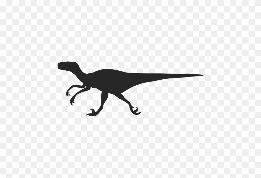 512x512 Velociraptor Silhouette - Velociraptor PNG
