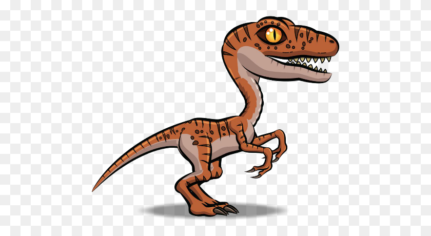 485x400 Velociraptor Tyrannosaurus De Dibujos Animados De Dinosaurios De Animación - Velociraptor Png