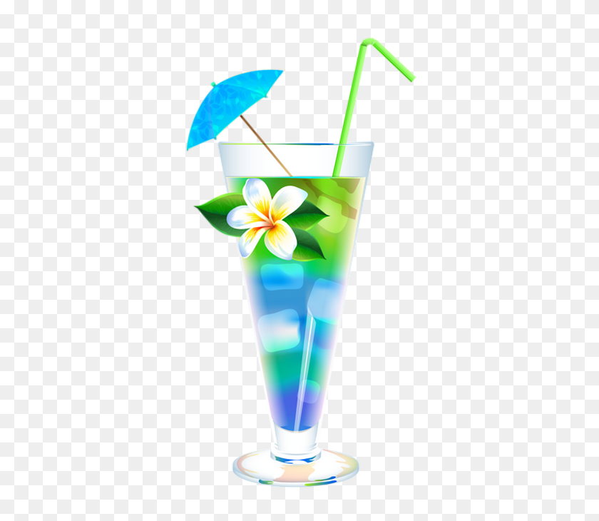 371x670 Verres, Tubos, Boissons Topper Clipart - Tropical Drink Clipart