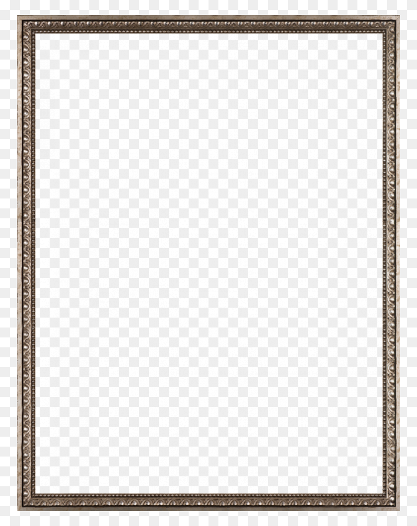 772x1000 Versailles Silver Frame - Silver Frame PNG