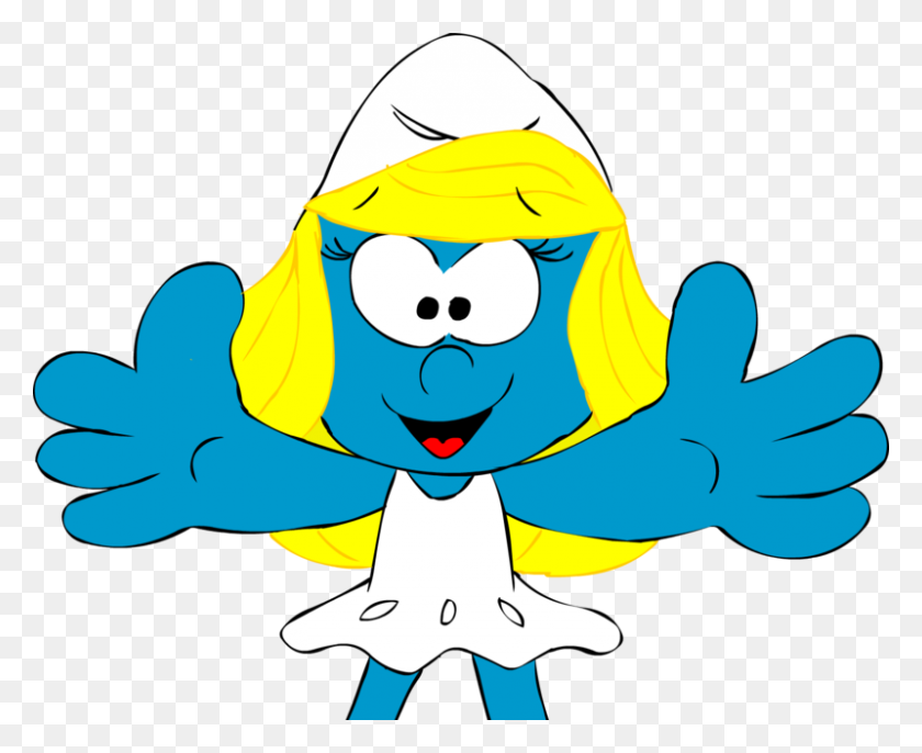 800x643 Vertebrate Clipart Smurfette Grouchy Smurf Clumsy Smurf Vexy Png - Clumsy Clipart
