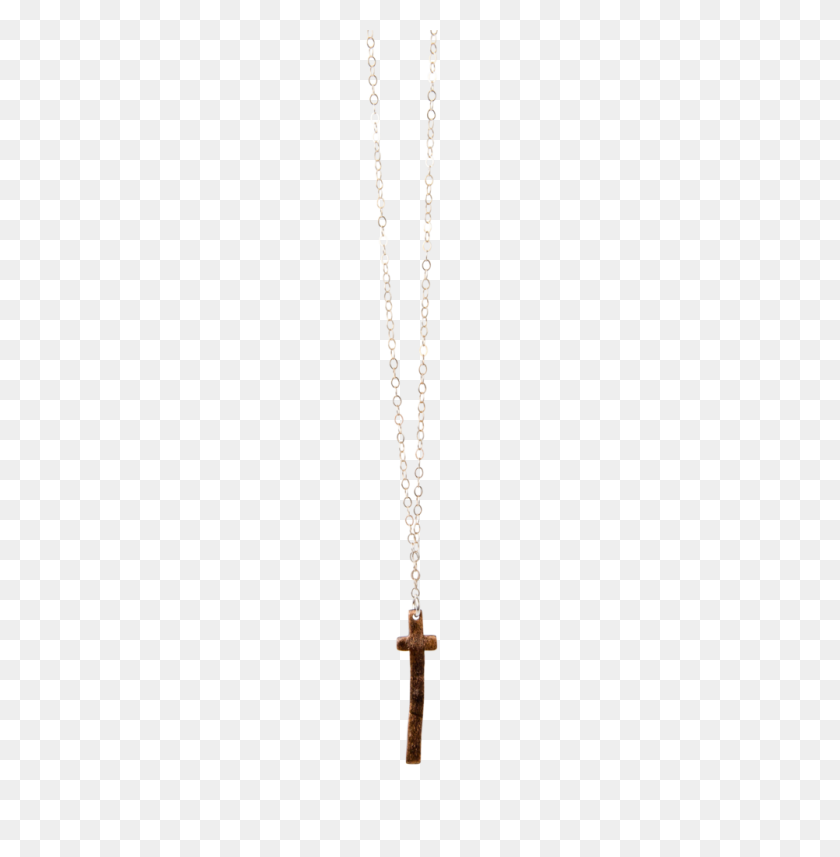 1002x1024 Vertical Cross Necklace Ellajude - Cross Necklace PNG
