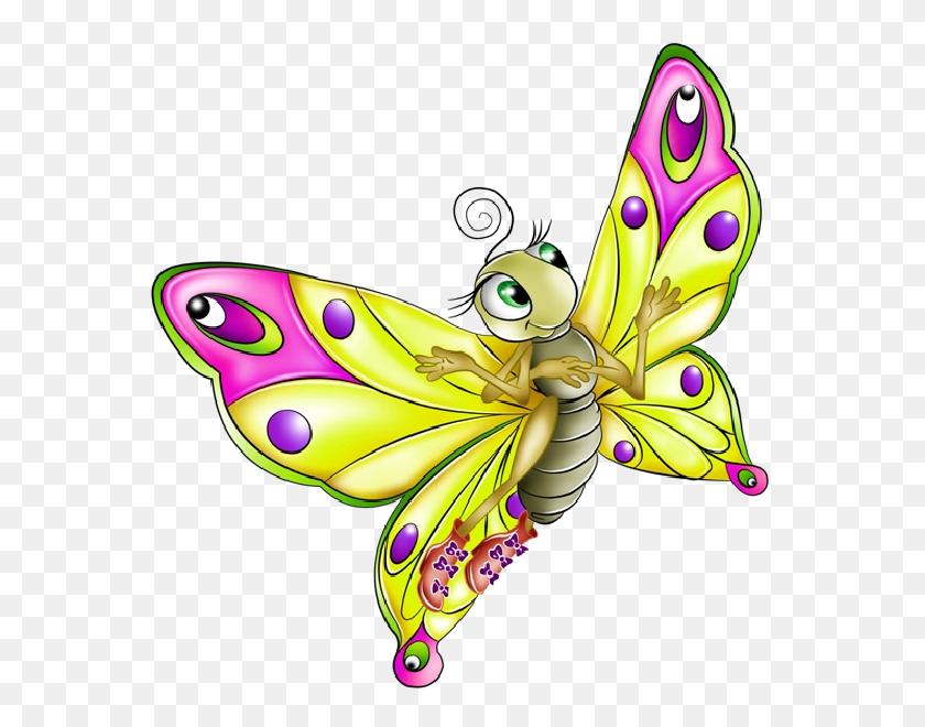 600x600 Very Colourful Butterfly Cartoon Images All Images Are - Butterfly Clipart Transparent Background