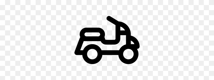 256x256 Vespa, Motorcycle, Scooter, Transportation, Transport, Motorbike Icon - Scooter Clipart Black And White