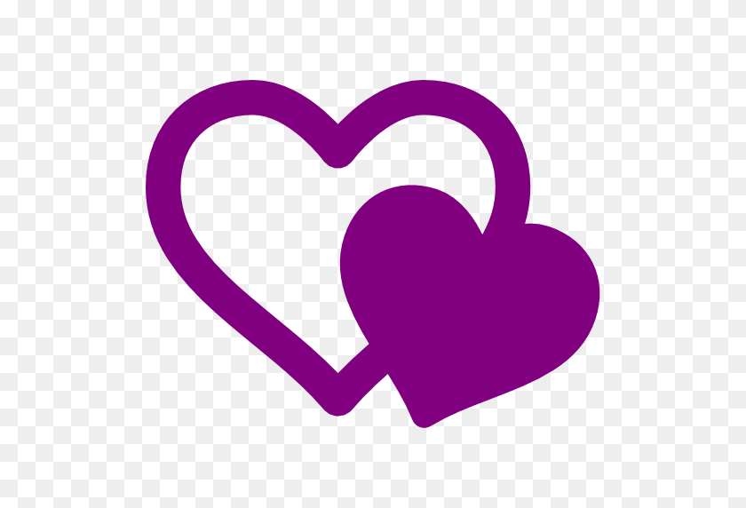 512x512 Veterinary Clip Art - Purple Heart PNG