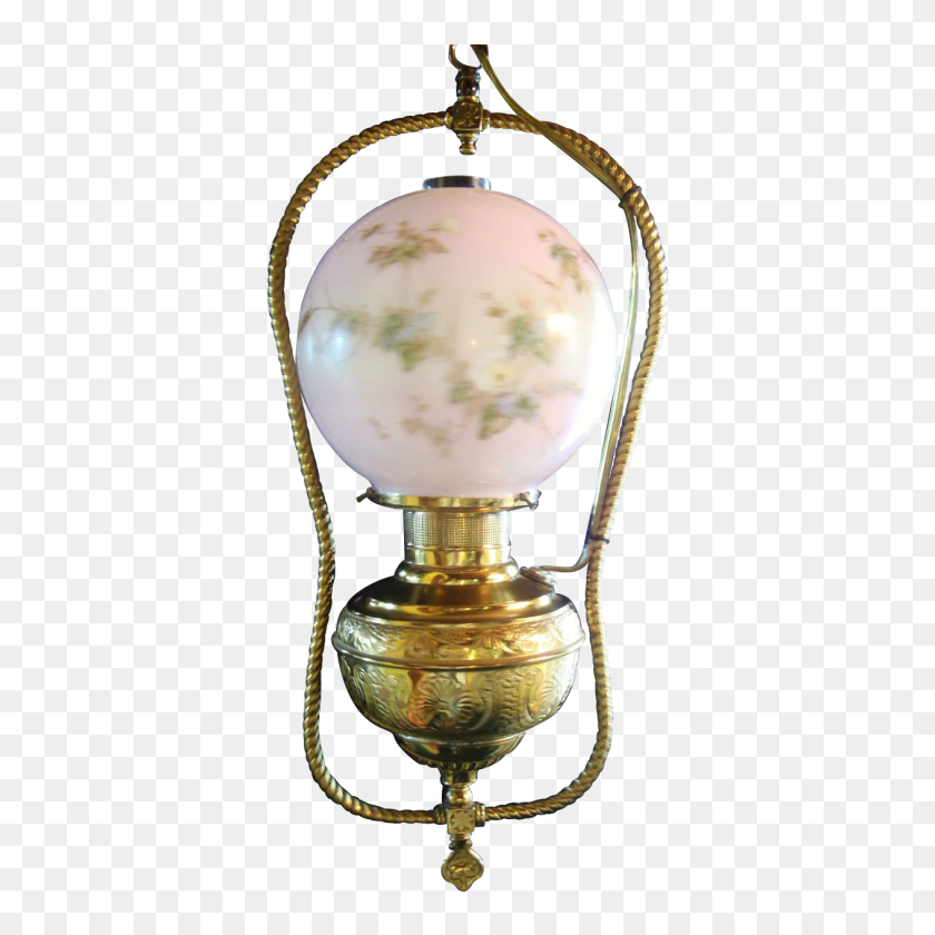 1265x1265 Victorian Hanging Converted Gas Lamp Chandelier With Ball Globe - Twinkle Lights PNG