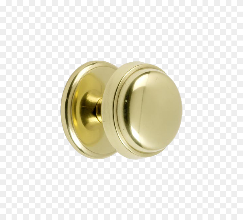 700x700 Victorian Polished Brass Edged Centre Door Knob Black Country - Door Knob PNG