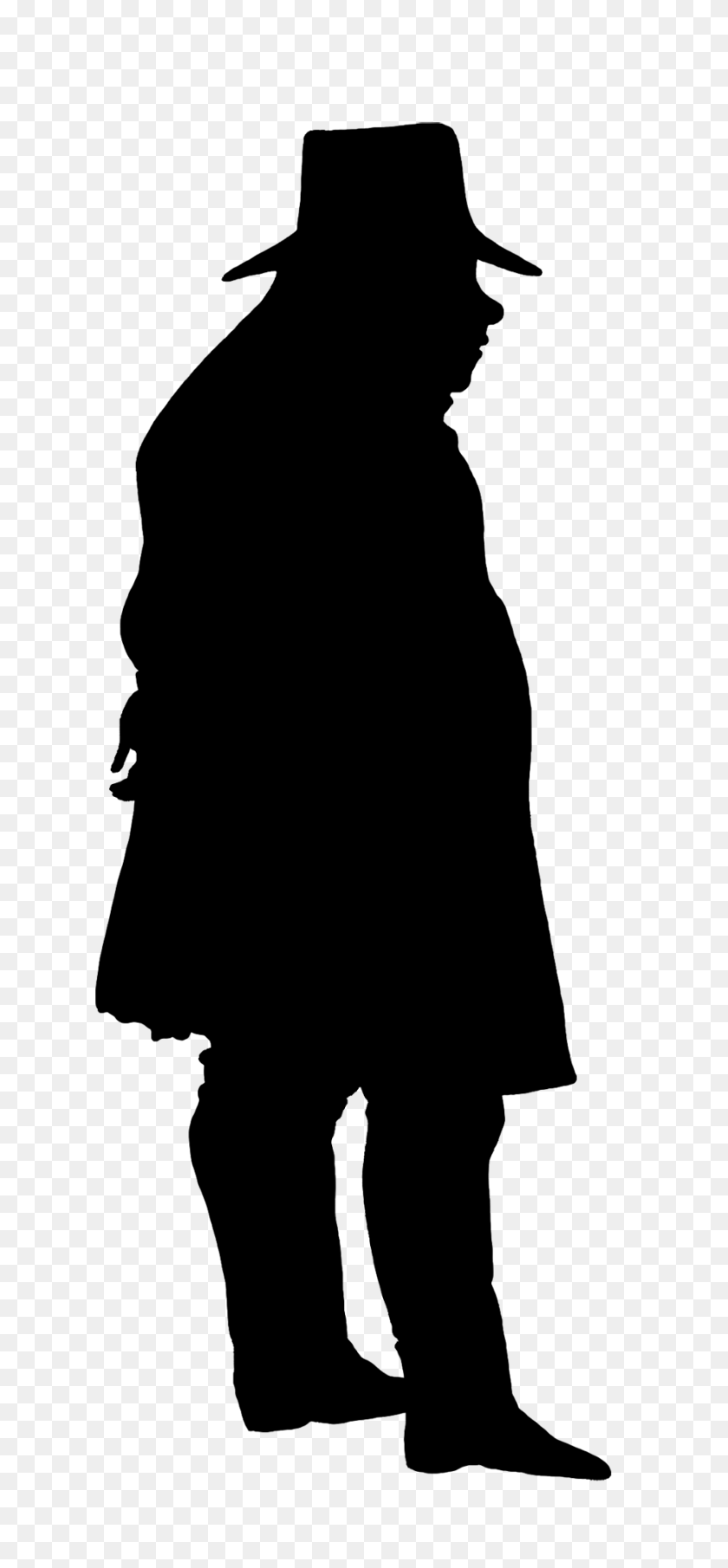 886x1988 Victorian Silhouette Clipart - Male Silhouette PNG